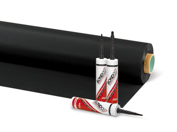 EPDM BOND adhesive sealant applied to an EPDM membrane roll