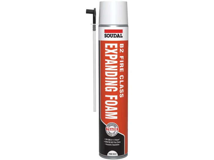 Soudal B2 Fire & Acoustic Expanding Foam Hand Held 750ml