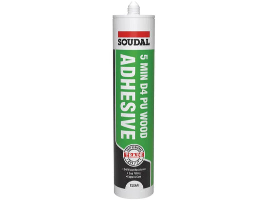 Soudal 5 Minute D4 PU Wood Adhesive Gel 290ml
