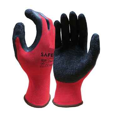 SafeT STGP123 Griplite Red Latex Palm Gloves