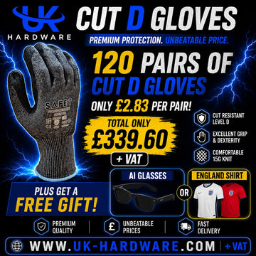 120 Pairs Cut Level D Gloves + FREE Gift — £2.83 Per Pair