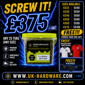 Performance Plus Wood Screw Deal — Any 25 Tubs + FREE Gift