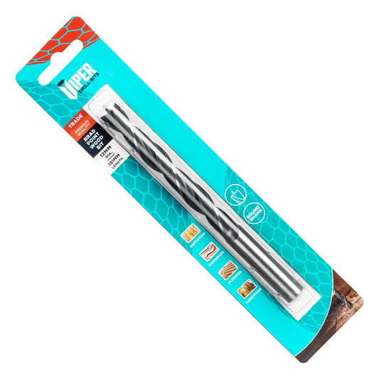 Viper brad point wood drill bit in retail card