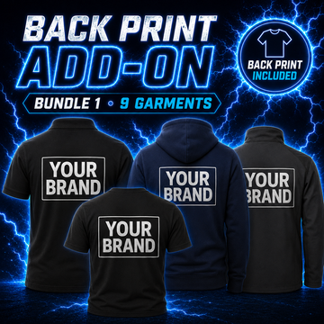 Back Print Add-On — Bundle 1 (9 Garments)