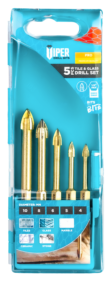 Tile & Glass Drill Bit Set