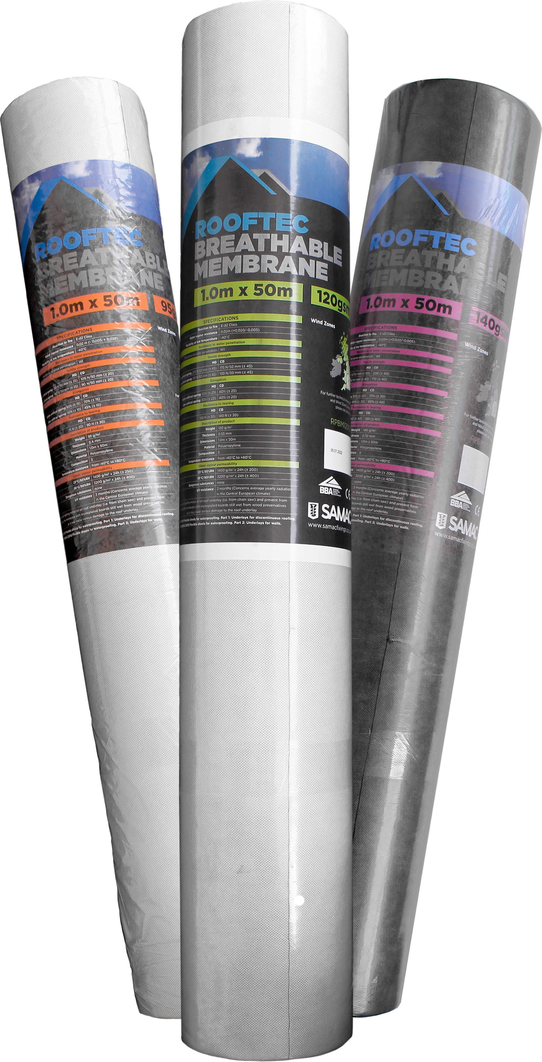 Rooftec Breathable Membrane BBA 140,1.5 x 50m