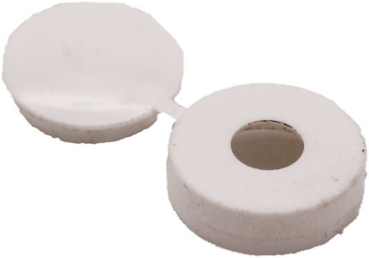 10-12mm White Hinged Cover Cap