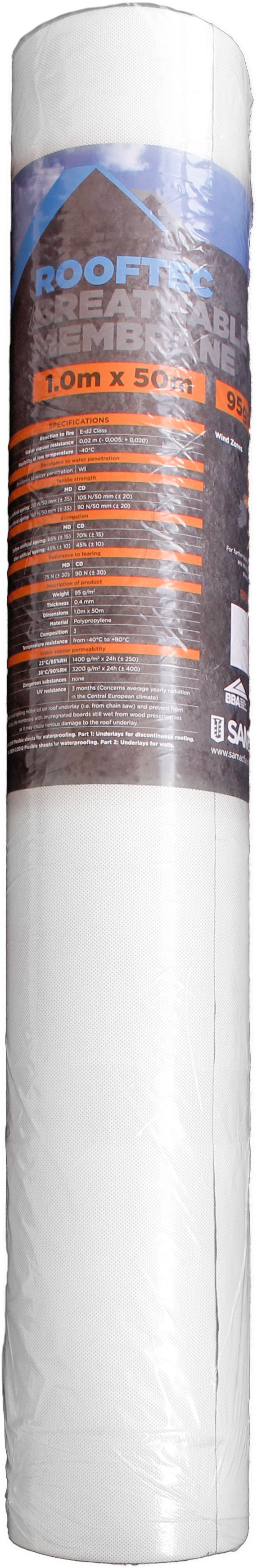 Rooftec Breathable Membrane 95gsm roll specification