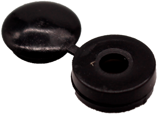 Black Hinged Cover Cap (100) 6-8mm