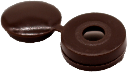 Brown Hinged Cover Caps (100) 6-8mm
