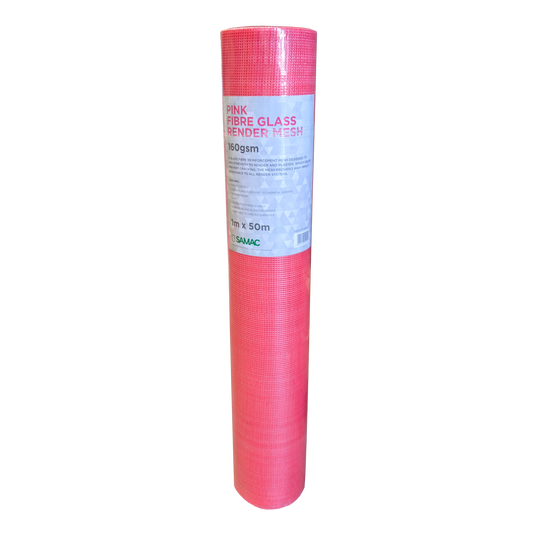 160gsm Fibre Glass Render Mesh PINK 50m x 1m