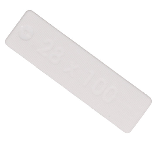 Flat 3mm Depth - White – 100 x 28mm