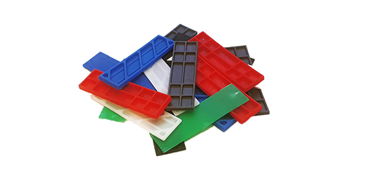 Samac flat glazing packers – assorted colours, range illustration