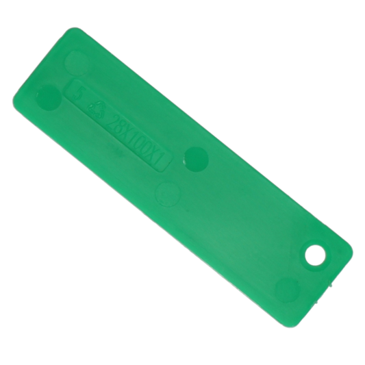 Green flat glazing packer 100 x 28 x 1mm