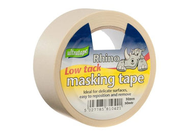 Ultratape Rhino low-tack masking tape, 50mm x 50m roll