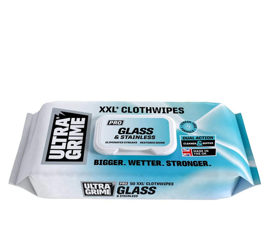 UltraGrime PRO Glass & Stainless XXL+ wipes pack — UNIWIPE 5980